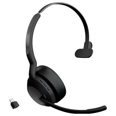 Jabra Evolve2 55 Link 380/390a MS Mono L Micro-casque supra-auriculaire Bluetooth Mono noir Noise Cancelling, Suppressio-0