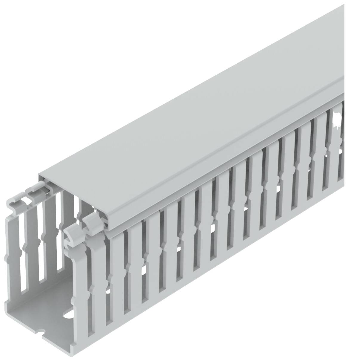 OBO Bettermann 6178556 Goulotte de câblage partie supérieure (L x l x H) 2000 x 50 x 75 mm 1 pc(s) gris