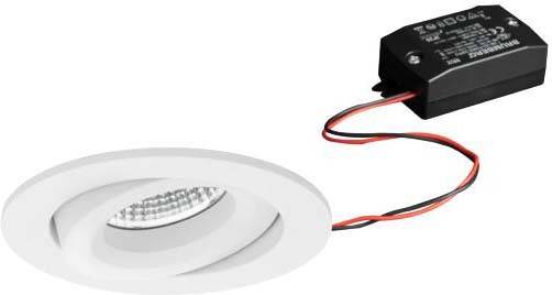 Un spots encastrable rond avec technologie LED, relié à un pilote externe. Adapté pour l'encastrement au plafond dans les espaces intérieurs.