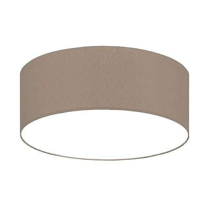 Plafonnier rond de couleur crème, sans détails ni motifs visibles. Il offre un éclairage uniforme dans un design moderne.