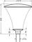 Dessin d'un lampadaire avec les dimensions suivantes : diamètre supérieur 570 mm, hauteur totale 606 mm, diamètre inférieur 76 mm.
