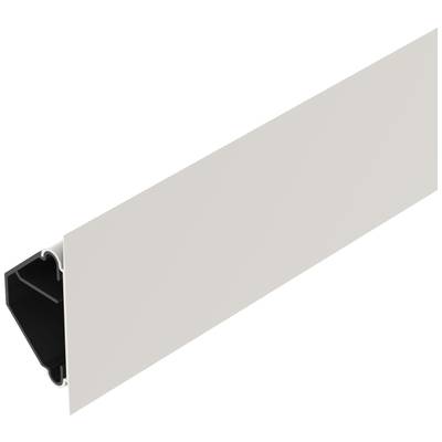 Un composant en plastique blanc avec un raccordement noir dans le coin inférieur gauche, probablement partie intégrante d'un ensemble plus grand.