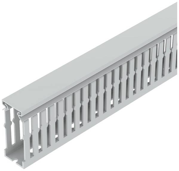 OBO Bettermann 6132550 Goulotte de câblage partie supérieure (L x l x H) 2000 x 25 x 60 mm 30 pc(s) gris