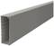 Profilé rectangulaire en plastique gris représenté en 3D, ouvert à une extrémité pour illustrer les structures de renforcement internes.