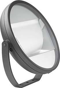 Un miroir grossissant rond, autoportant, avec un support rabattable.