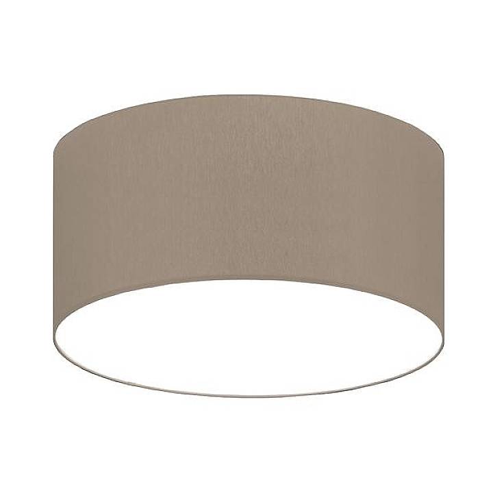 Abat-jour cylindrique de couleur brune avec l'intérieur blanc.