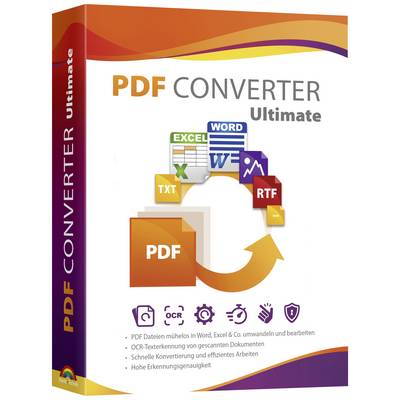 Logiciel 'Convertisseur PDF Ultime', convertit les fichiers PDF dans différents formats tels que Word, Excel, RTF, TXT. Prend en charge la reconnaissance optique de caractères (OCR).