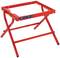 Un support rouge et pliable de Bosch, adapté pour soutenir des machines ou des appareils lourds, offre stabilité et mobilité.