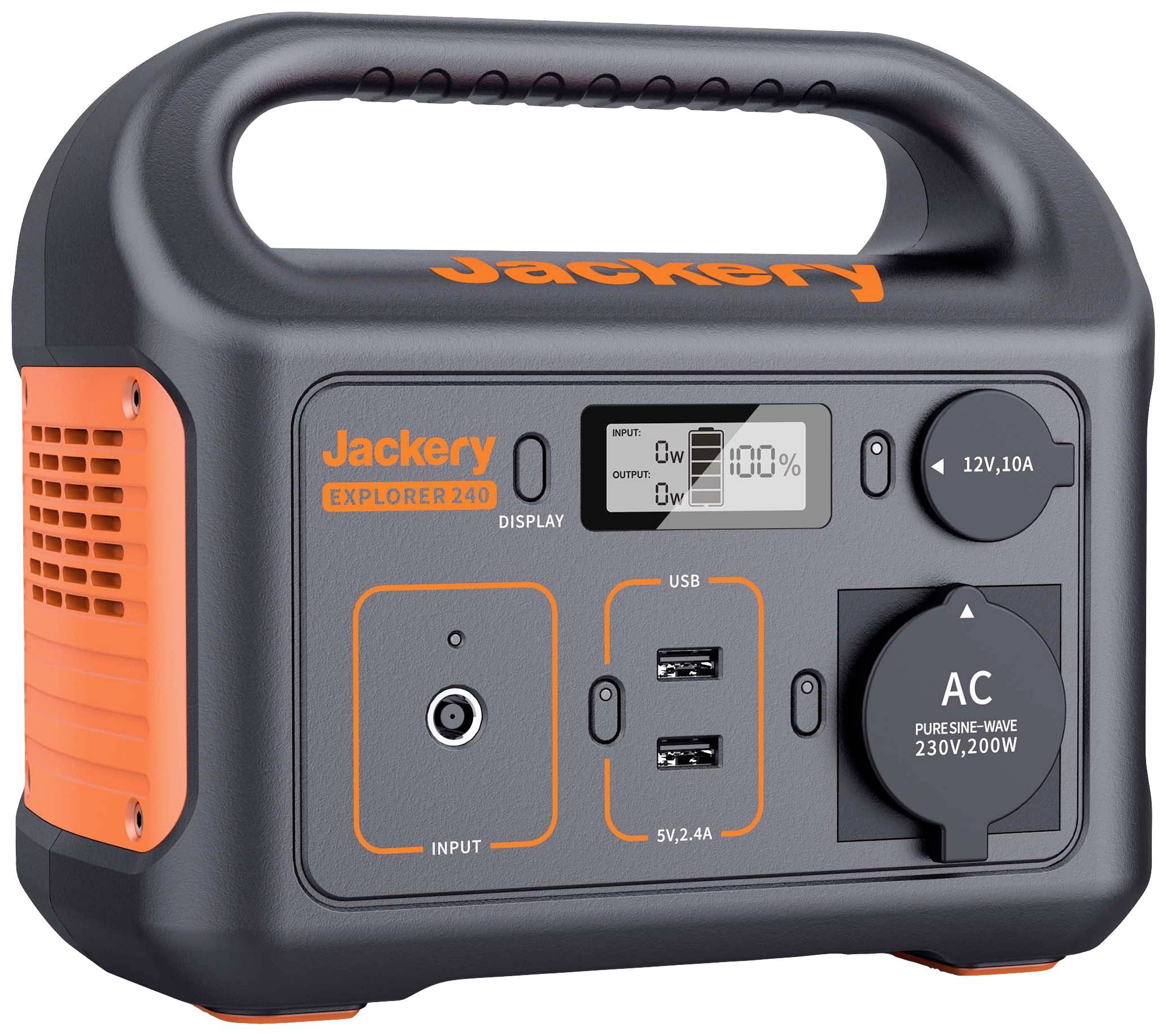 Jackery Explorer 240 Batterie externe Li-Ion noir, orange avec régulateur de charge