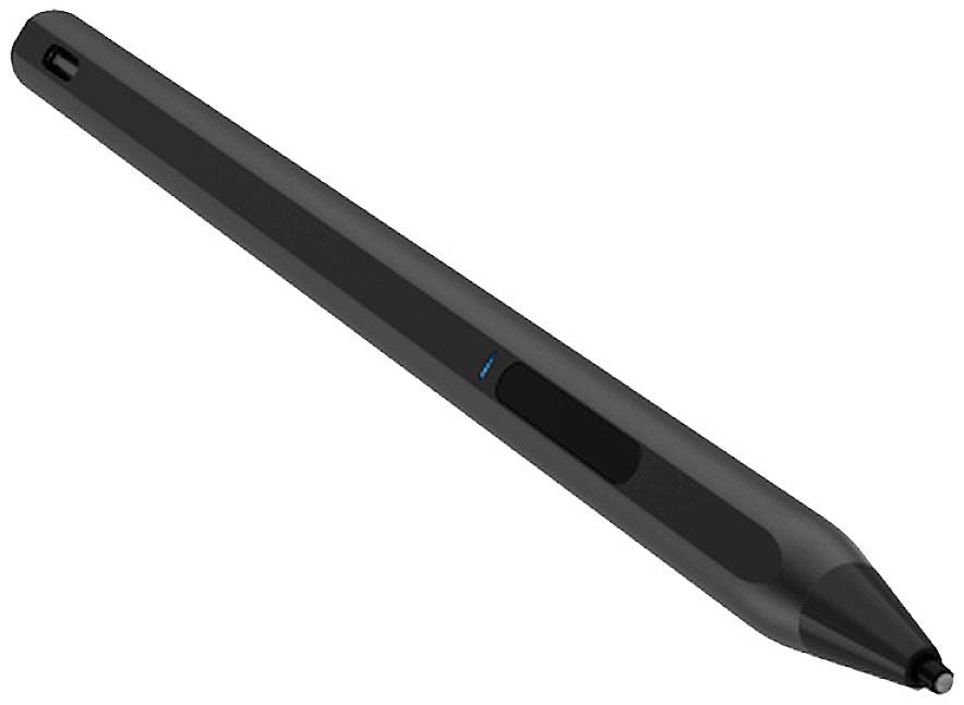 Un stylet numérique noir avec un bouton sur le côté ; adapté aux écrans tactiles et aux tablettes graphiques.