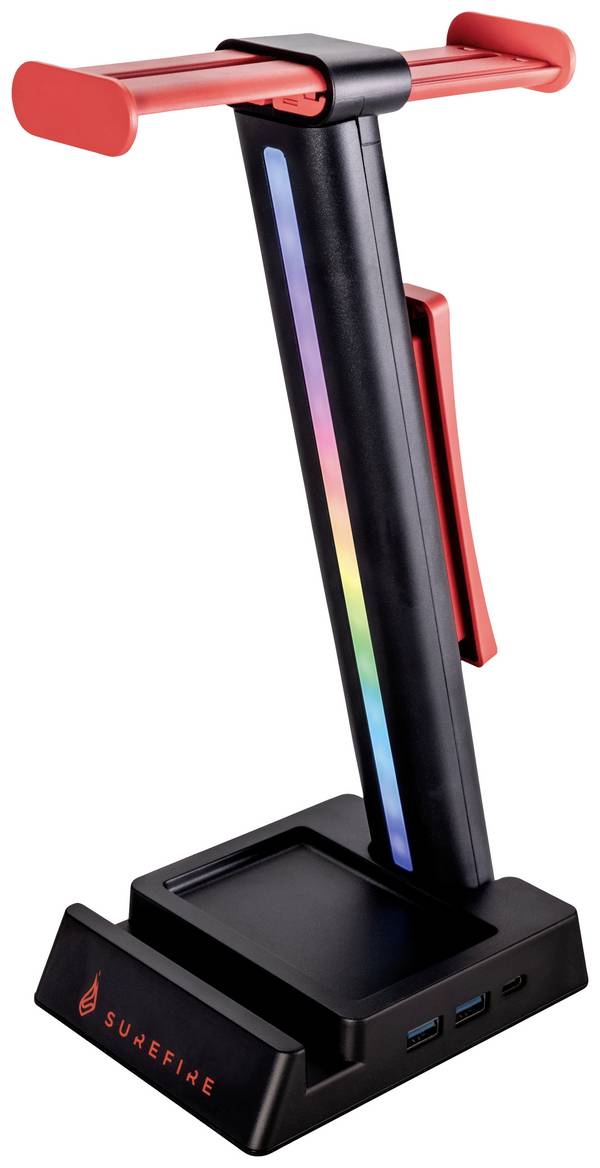 VERBATIM SUREFIRE VINSON N2 DUAL BALANCE GAMING RGB MULTI-FUNCTION HEADSET STAND BLACK WCF (P)