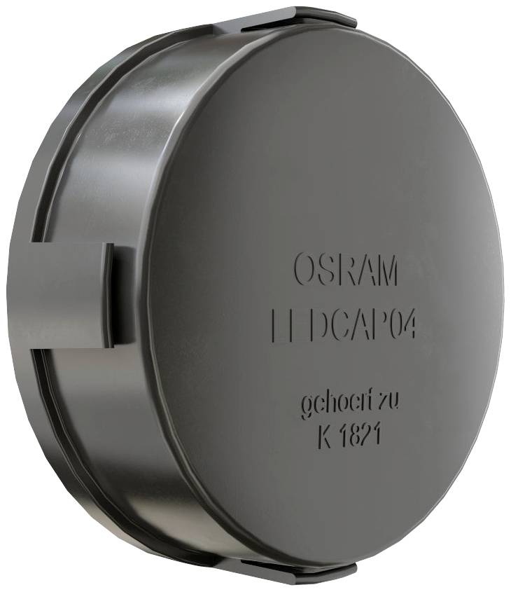Un couvercle rond noir portant l'inscription « OSRAM LED CAPO4 ».