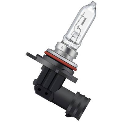 Une ampoule halogène de phare automobile en gros plan, montrant les détails de l'ampoule en verre et des contacts.