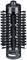 Brosse à cheveux ronde noire avec poils, adaptée aux appareils de coiffage pour créer du volume et des ondulations dans les cheveux.