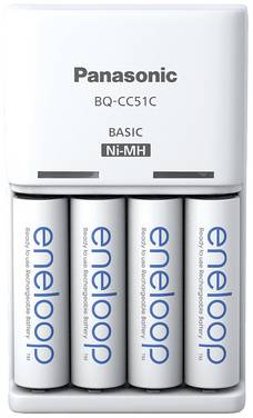 Bloc chargeur NiMH avec accus Panasonic Basic BQ-CC51 + 4x eneloop AA