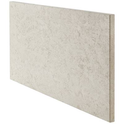 Une dalle murale beige avec une marbrure subtile, rectangulaire et lisse, adaptée à l'aménagement intérieur.