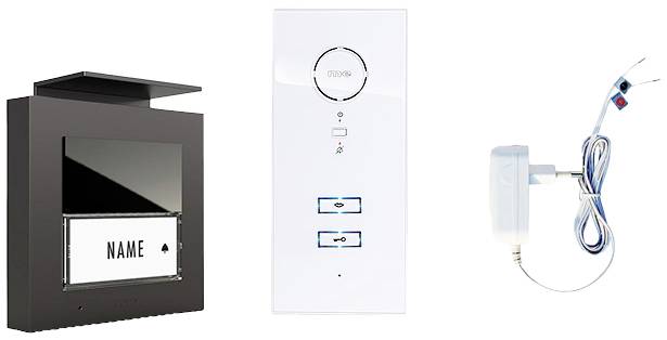 m-e modern-electronics ADV-10101 AW Interphone filaire Set complet anthracite, blanc