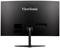 Un écran d'ordinateur noir vu de dos, de marque 'ViewSonic', posé sur un socle, sans connexions visibles ni logos de marque.