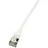 LogiLink CQ9021S RJ45 Câble réseau, câble patch CAT 6a U/FTP 0.50 m blanc extrêmement fin, ignifuge, flexible, feuille de blindage, sans halogène, avec cliquet d'encastrement, gaine TPE 1 pc(s)