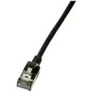 LogiLink CQ9053S RJ45 Câble réseau, câble patch CAT 6a U/FTP 2.00 m noir extrêmement fin, ignifuge, flexible, feuille de
