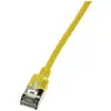 LogiLink CQ9077S RJ45 Câble réseau, câble patch CAT 6a U/FTP 5.00 m jaune extrêmement fin, ignifuge, flexible, feuille de blindage, sans halogène, avec cliquet d'encastrement, gaine TPE 1 pc(s)