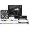 Kit de ventilateur Noctua NF-A12x25 PWM chromax.black.swap avec ventilateur, différentes bagues de couleur, vis et emballage.
