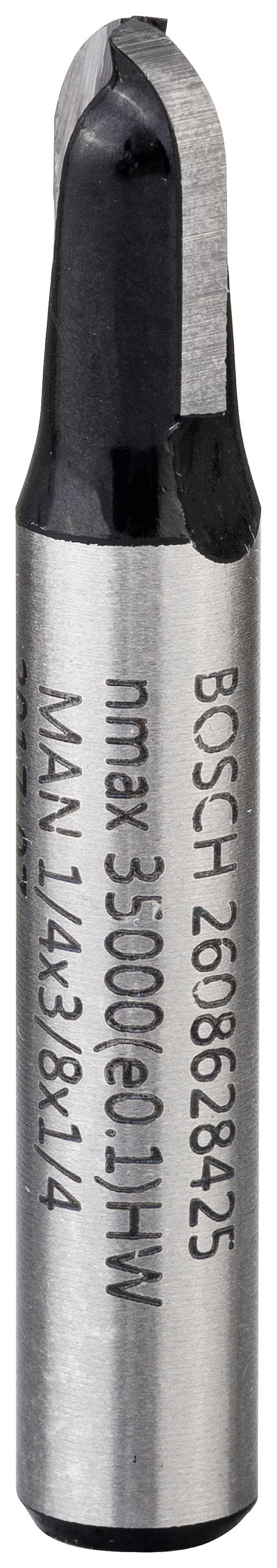 Bosch Accessories 2608628425 Fraise à gorge creuse Carbure de tungstène arc en plein cintre Longueur 40 mm Dimension produit, Ø 9.5 mm Longueur de travail 9.20 mm Diamètre de tige 6.35 mm 1 pièce