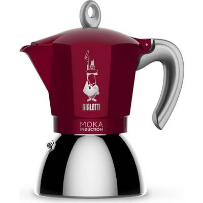 Bialetti New Moka Induction 6 Cup Cafetière italienne rouge  