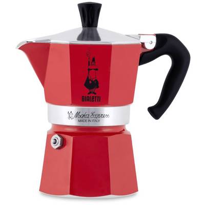 Bialetti Moka Express 3 Cup Cafetière italienne rouge  