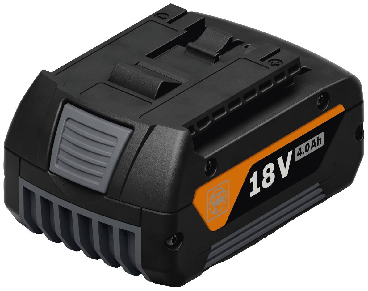 Batterie noir et gris 18V 4,0Ah pour outils électriques, compacte et portable.