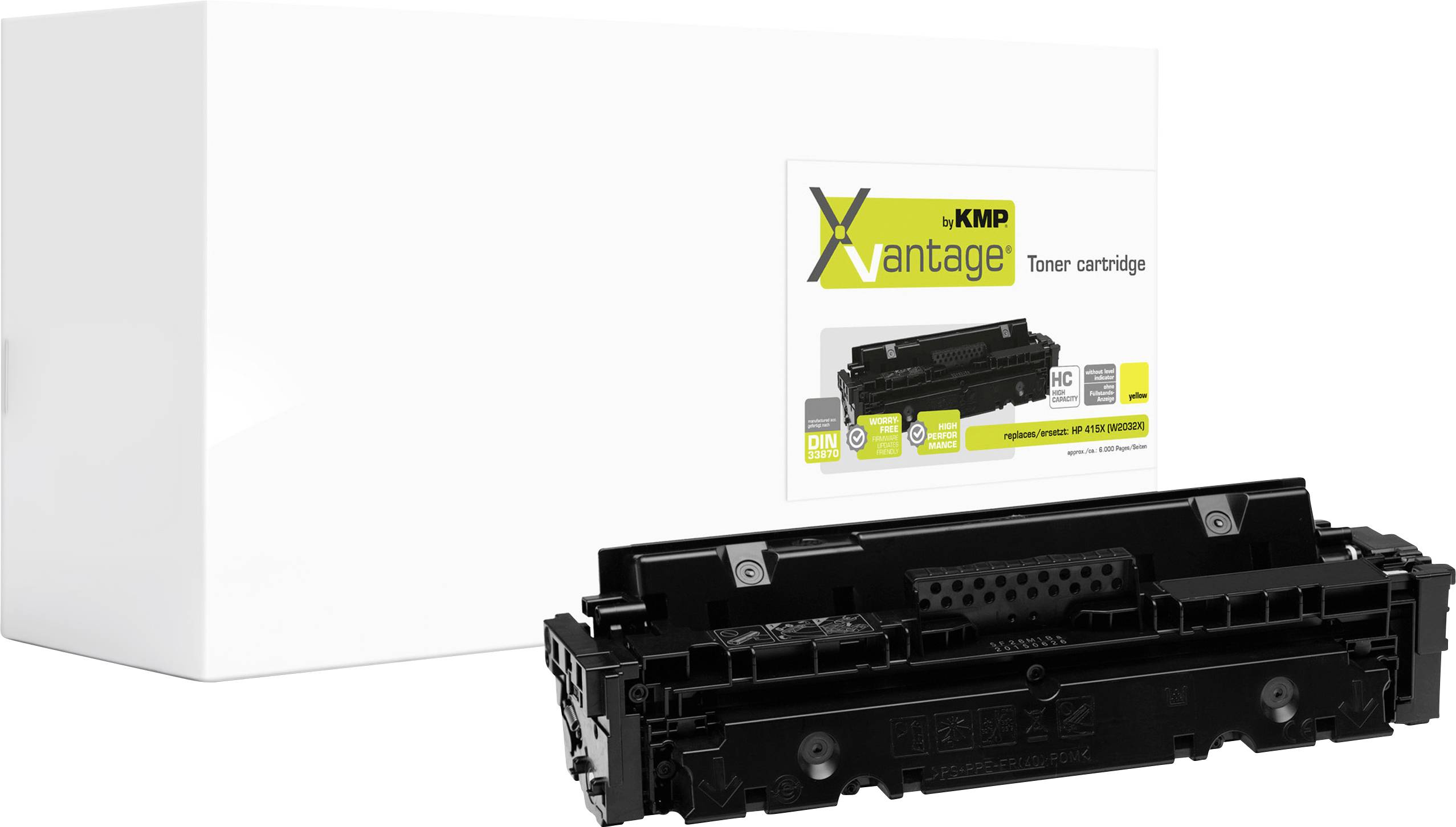 KMP Toner remplace HP 415X (W2032X) compatible jaune 6000 pages H-T257YXO 2554,3089
