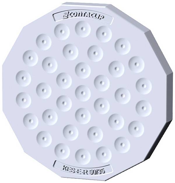 CONTA-CLIP KES-E-R 50/35 A GR Introduction de câble avec membrane à perforer Ø trou de fixation 50 mm Epaisseur de plaque (maxi) 2.5 mm Elastomère thermoplastique gris 1 pc(s)
