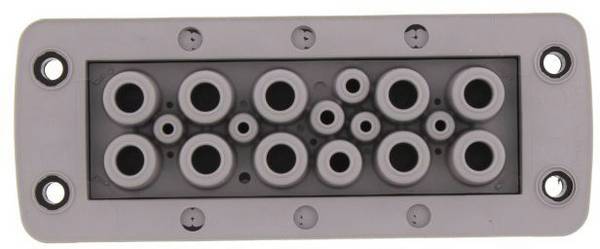 CONTA-CLIP KES 17/24 GR Introduction de câble avec membrane à perforer Ø trou de fixation 5.5 mm Ø max. des bornes 12.5 mm Polyamide 6.6 gris 1 pc(s)