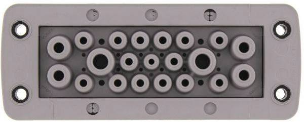 CONTA-CLIP KES 21/24 GR Introduction de câble avec membrane à perforer Ø trou de fixation 5.5 mm Ø max. des bornes 12.5 mm Polyamide 6.6 gris 1 pc(s)