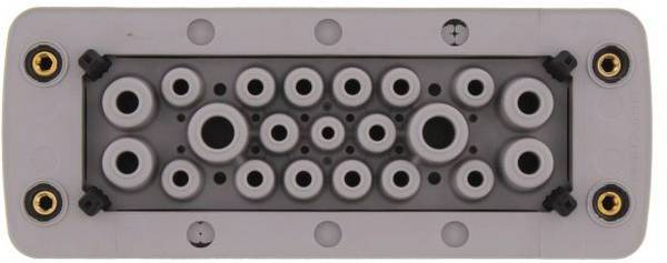 CONTA-CLIP KES-GB 21/24 GR Introduction de câble vissable, avec membrane à perforer Ø max. des bornes 12.5 mm Epaisseur de plaque (maxi) 2 mm Polyamide 6.6 gris 1 pc(s)
