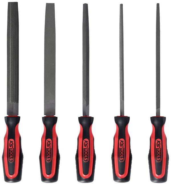 KS Tools 140.3000 Jeu de limes d'atelier, 5 pièces Longueur de coupe 200 mm Longueur 200 mm 1 pc(s)