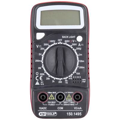 Multimètre numérique avec pointes de test et pinces crocodiles Ks Tools -  150.1480 - Pro Detailing