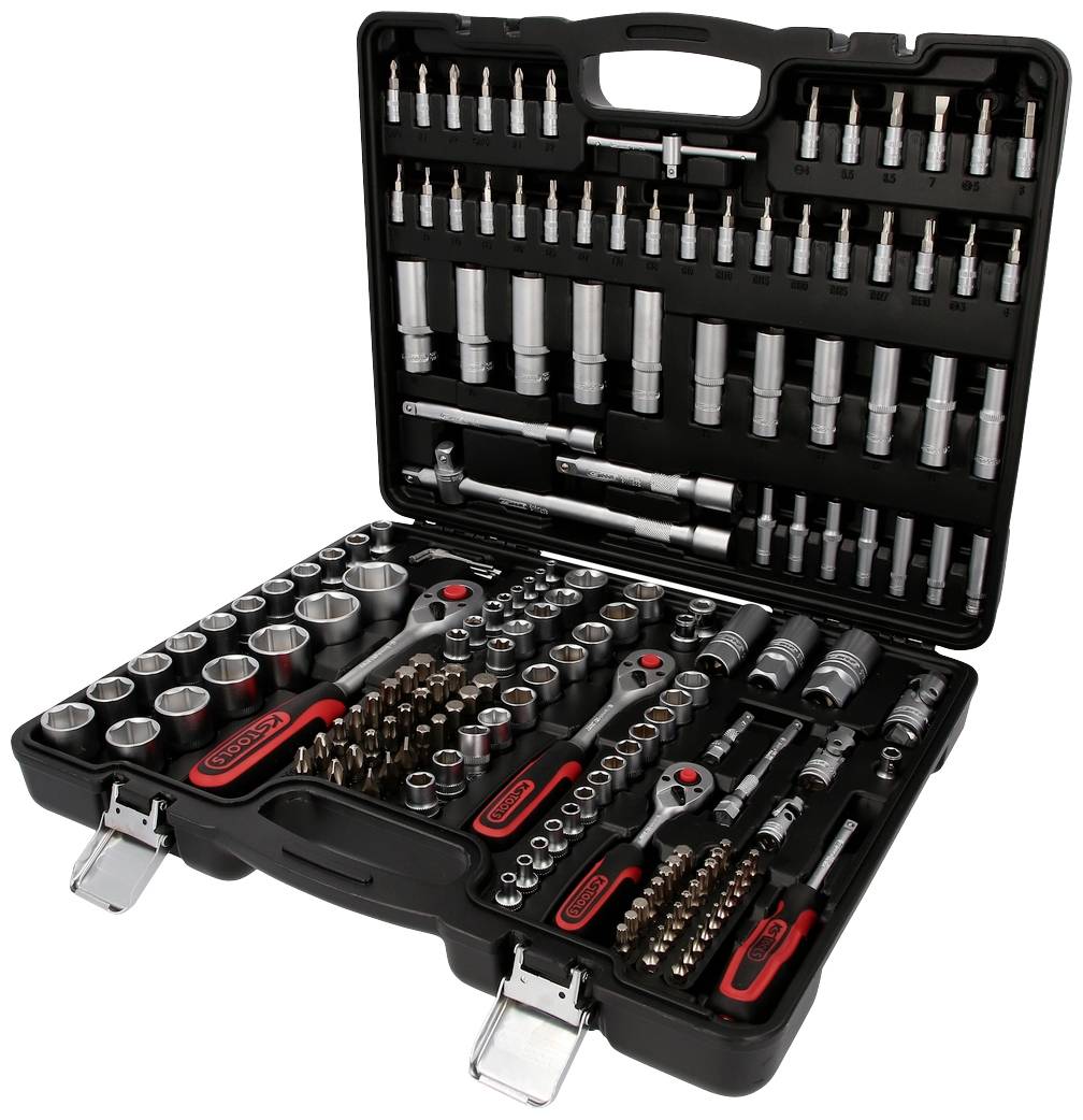 KS Tools KS TOOLS - Knarre - 179 Stücke - 1/4"", 1/2"", 3/8"" Jeu de clés à douille métrique 1/2" (12.5 mm), 1/4" (6.3 m