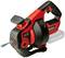 Einhell Déboucheur à batterie en rouge et noir. L'appareil dispose d'une poignée ergonomique et d'une spirale visible à l'avant.