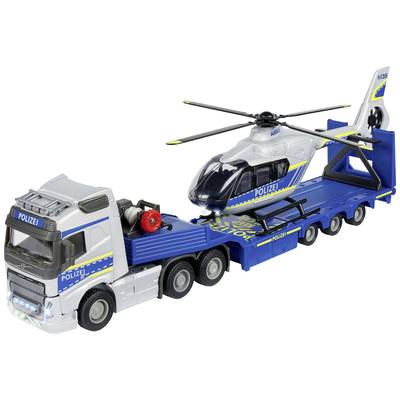 Camion Volvo Majorette + hélicoptère de police Airbus H135/H145