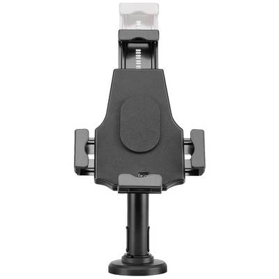 Support de téléphone portable pour voiture avec bras latéraux ajustables et base stable. Idéal pour fixer en toute sécurité votre smartphone pendant la conduite.