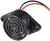 Un buzzer piézoélectrique rond noir avec des câbles rouges et noirs pour circuits électroniques.