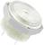 Un module lumineux LED rond et transparent, doté de deux broches métalliques à sa base. Il présente un corps en plastique transparent et strié.