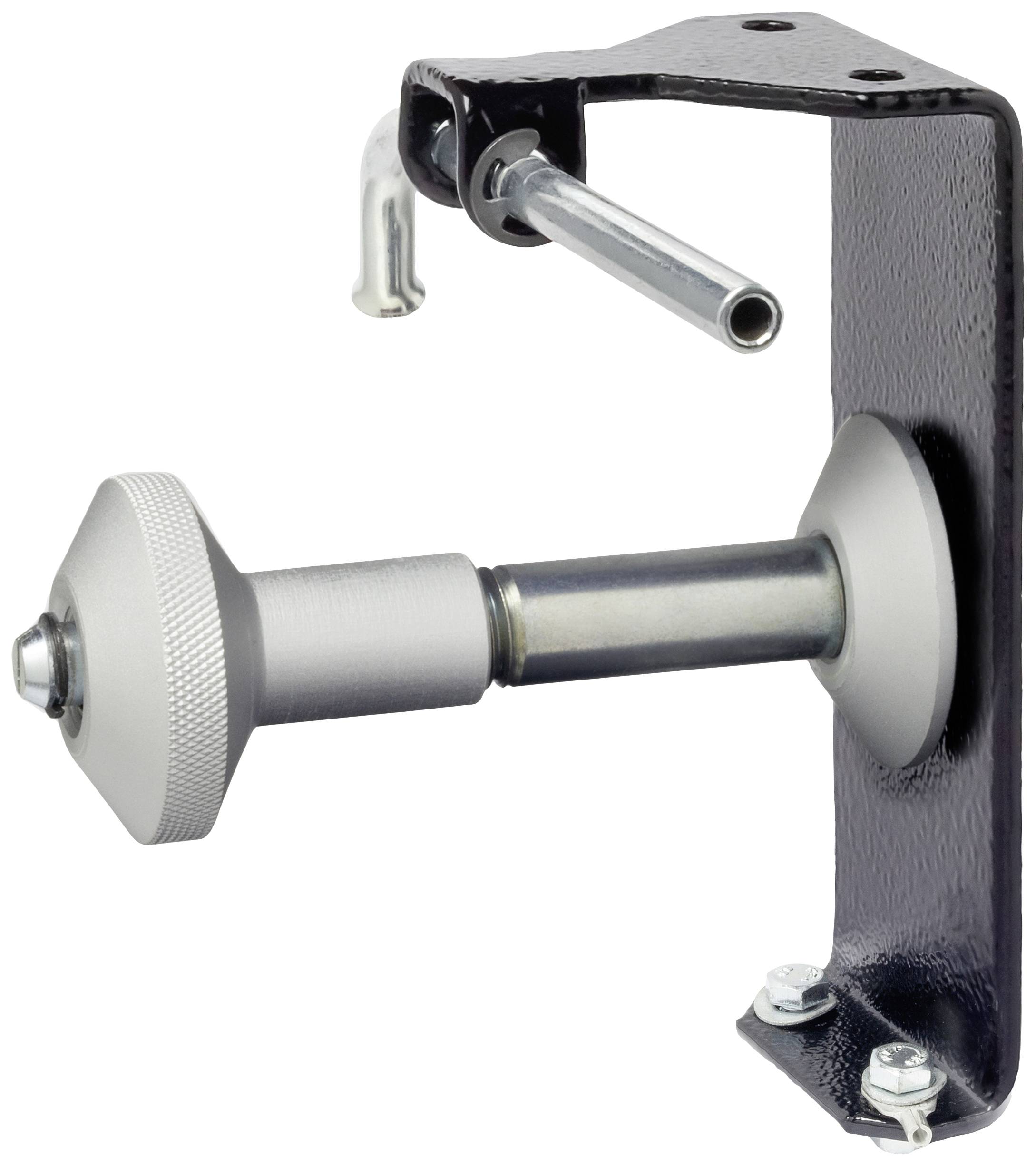 Embout de meulage métallique avec équerre de fixation et molette de réglage, à utiliser sur des machines à meuler, pour des travaux de précision.
