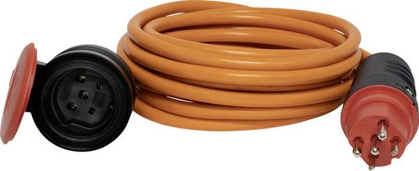 Brennenstuhl 1166752832 alimentation Rallonge  16 A noir, rouge, orange 5 m AT-N07V3V3-F 5G 2,5 mm²