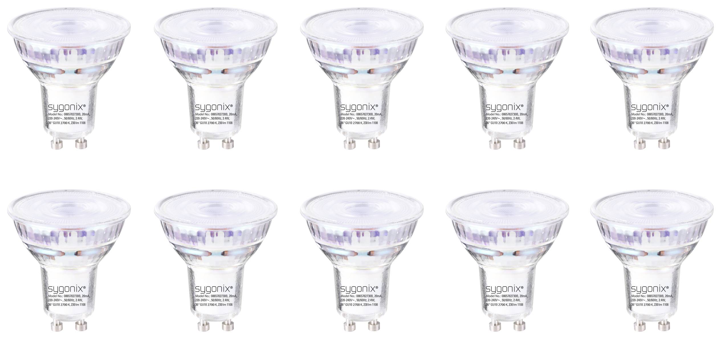 LED Sygonix SY-5239524 2.4 W = 35 W blanc chaud (Ø x H) 50 mm x 54 mm 10 pc(s)