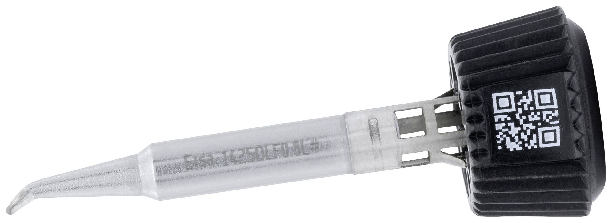 Un embout de pipette avec un bouchon à vis noir et un code QR, utilisé pour le transfert précis de liquides dans des applications de laboratoire.
