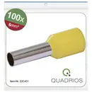 Quadrios 22C431 Embout simple d'extrémité de câble 6 mm² partiellement isolé jaune 1 set Package