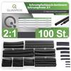 Quadrios 22CA167 Assortiment de gaines thermorétractables noir Taux de retreint:2:1 1 set