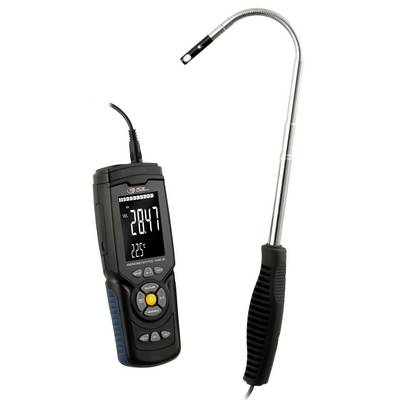 Thermomètre numérique portatif avec une sonde flexible, affichant une lecture de 28,47°C sur son écran.